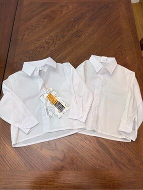 Peanut Butter Collection Boys White Dress Shirt Bundle – Size 2